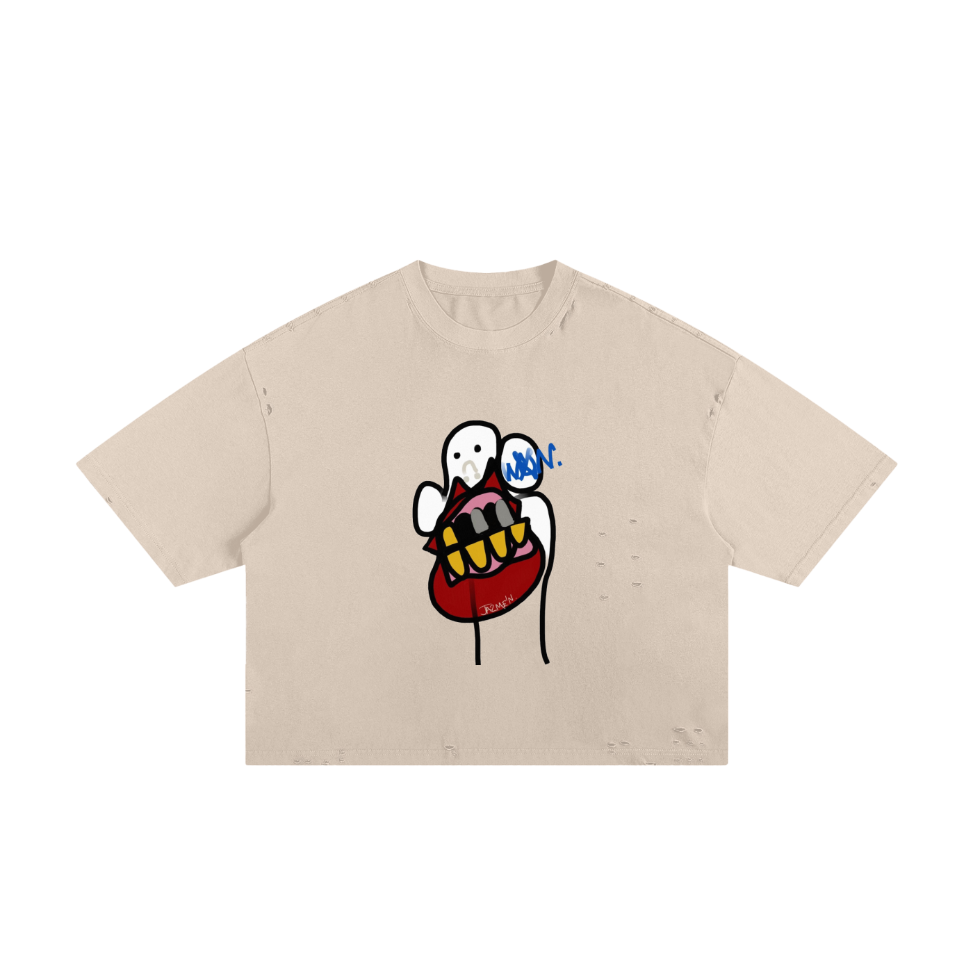 Very Merry Classic Frayed Boxy Tee – 250 GSM