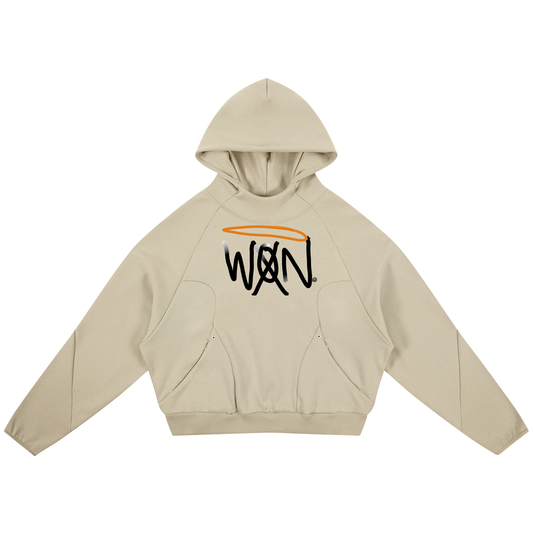 Curved Panel Raglan Hoodie