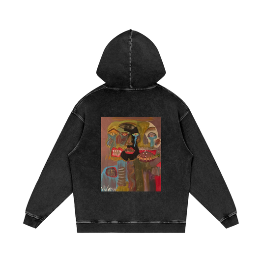 "GOOD, BAD, 'N UGLYAcid Wash Oversize Hoodie - 420 GSM