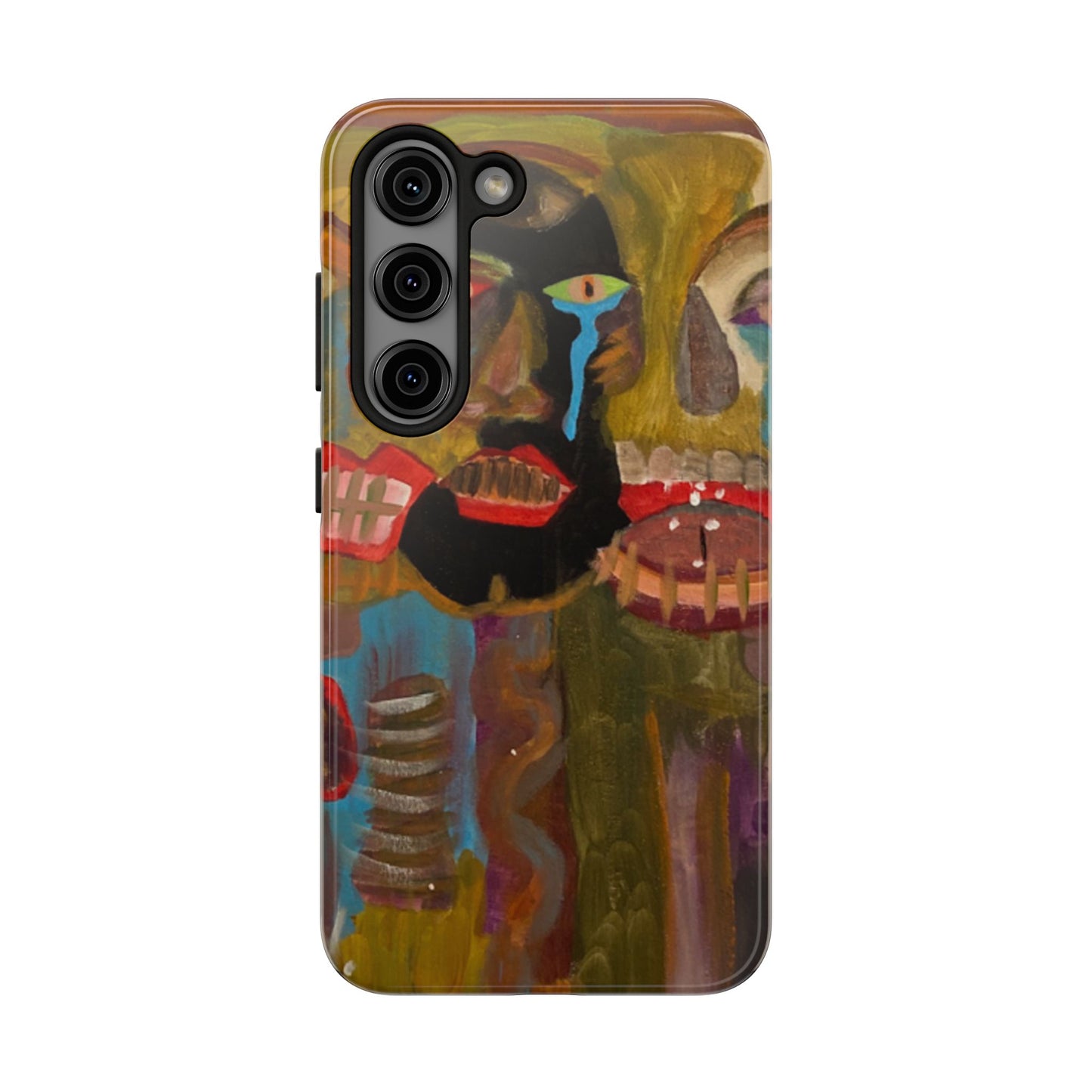 Abstract Expressionist 'Good, Bad, 'N Ugly' Tough Phone Case — Surreal Face Art