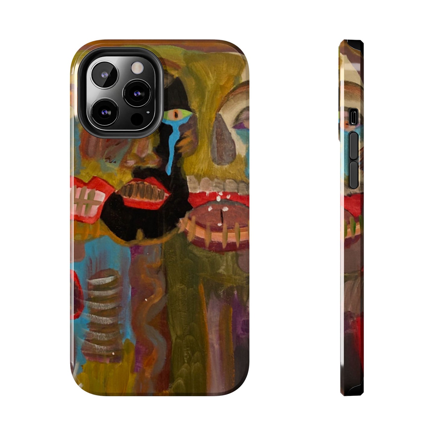 Abstract Expressionist 'Good, Bad, 'N Ugly' Tough Phone Case — Surreal Face Art