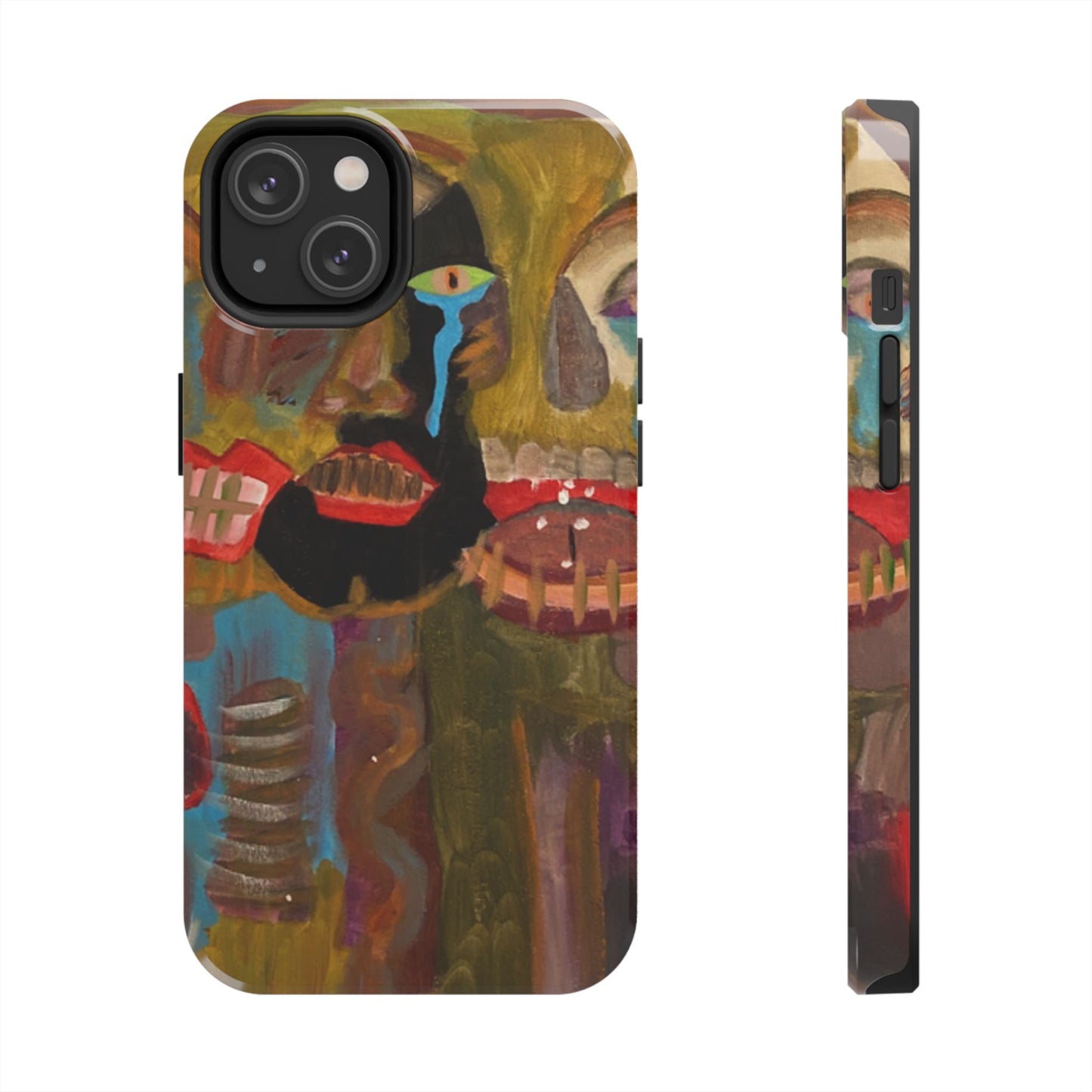 Abstract Expressionist 'Good, Bad, 'N Ugly' Tough Phone Case — Surreal Face Art