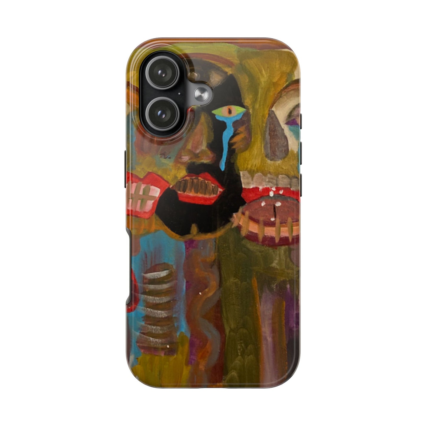 Abstract Expressionist 'Good, Bad, 'N Ugly' Tough Phone Case — Surreal Face Art