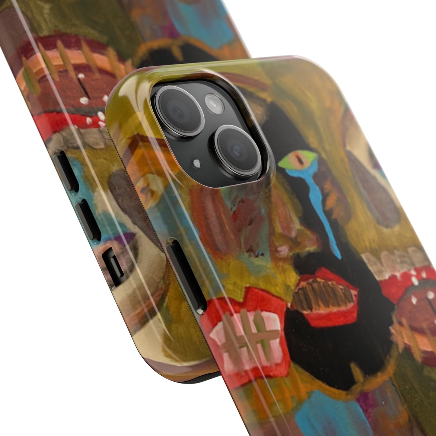 Abstract Expressionist 'Good, Bad, 'N Ugly' Tough Phone Case — Surreal Face Art