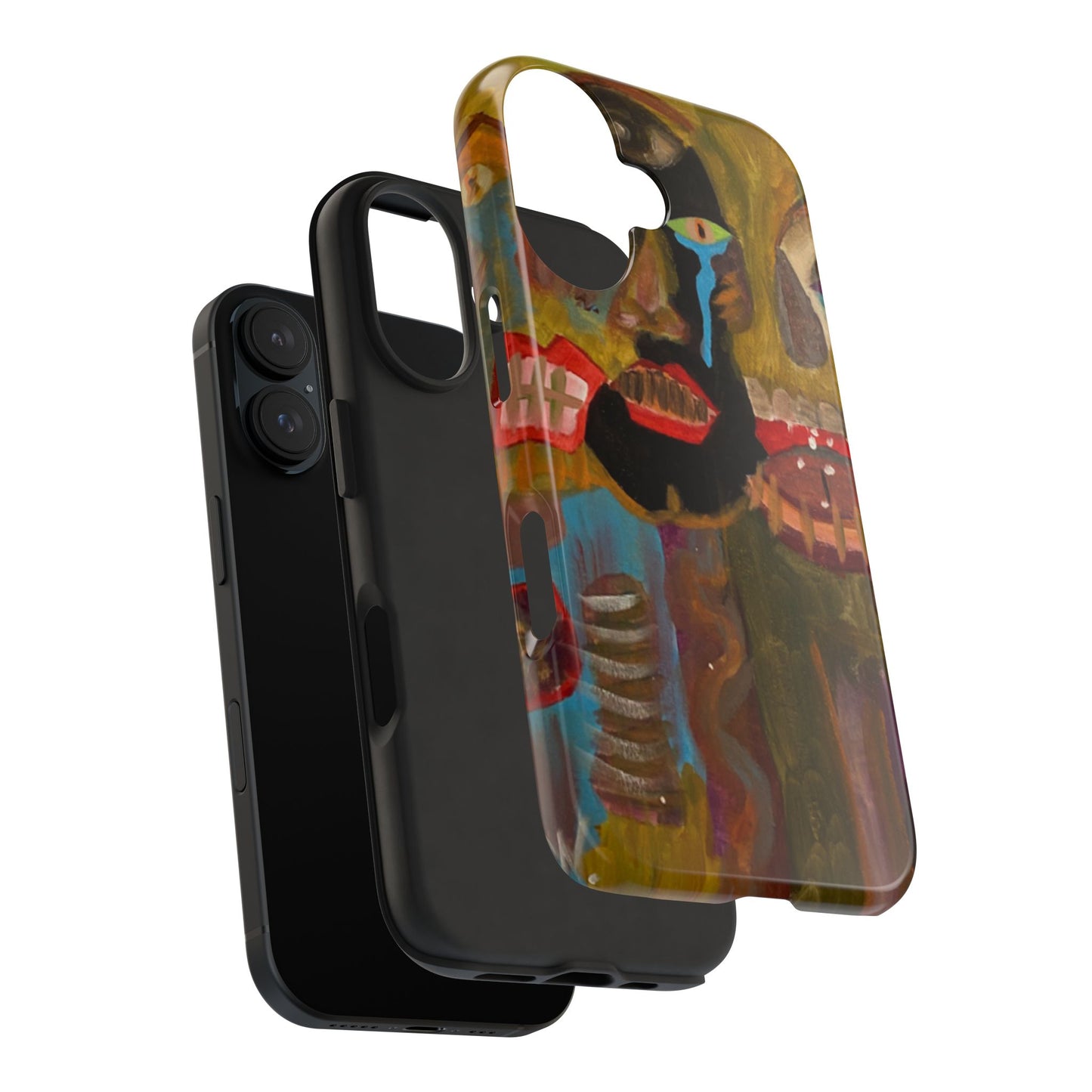 Abstract Expressionist 'Good, Bad, 'N Ugly' Tough Phone Case — Surreal Face Art