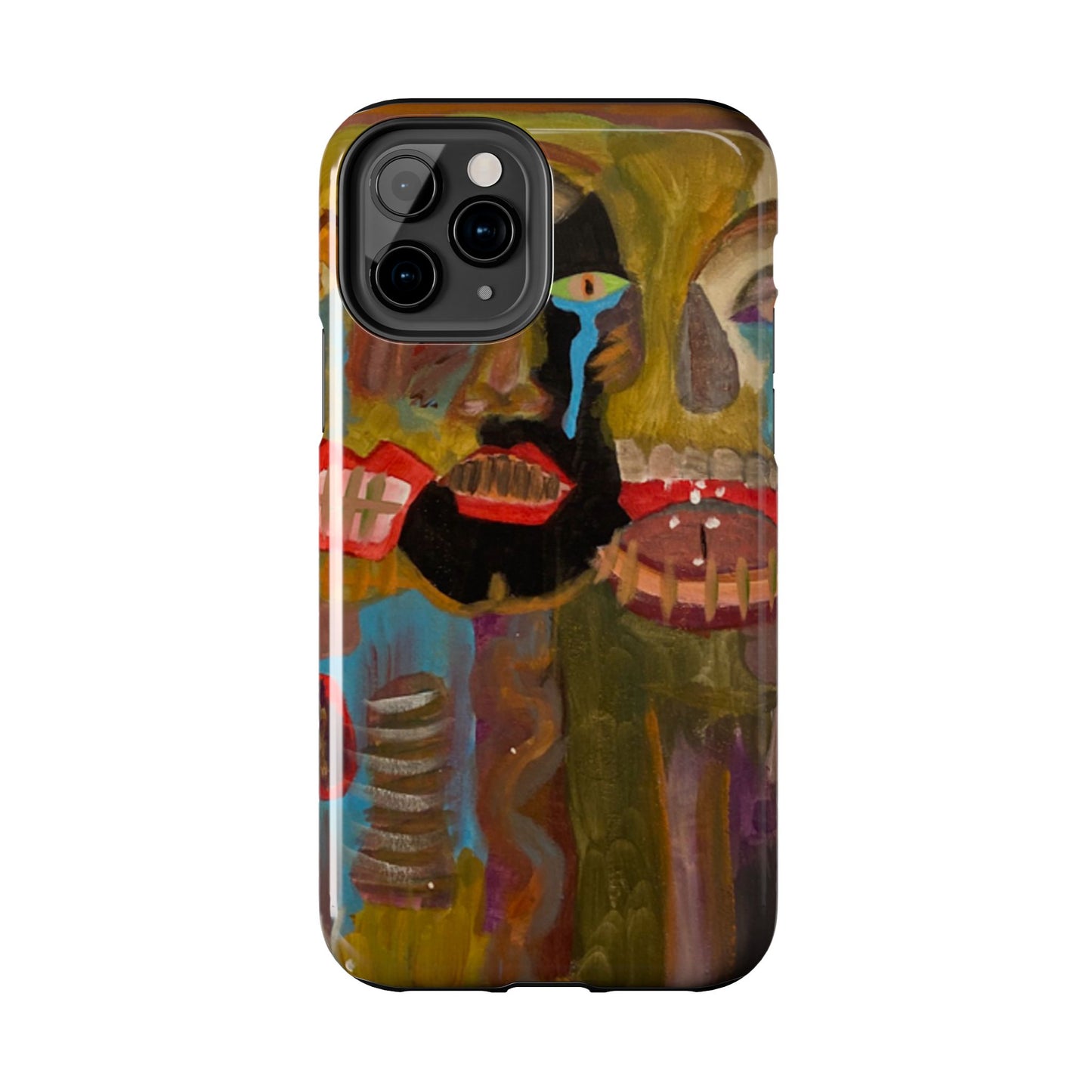 Abstract Expressionist 'Good, Bad, 'N Ugly' Tough Phone Case — Surreal Face Art
