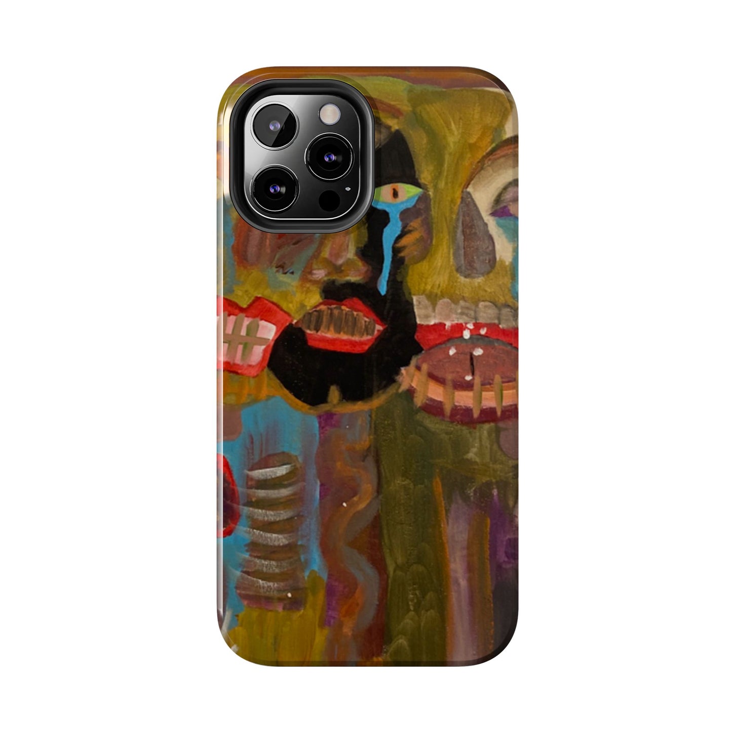 Abstract Expressionist 'Good, Bad, 'N Ugly' Tough Phone Case — Surreal Face Art