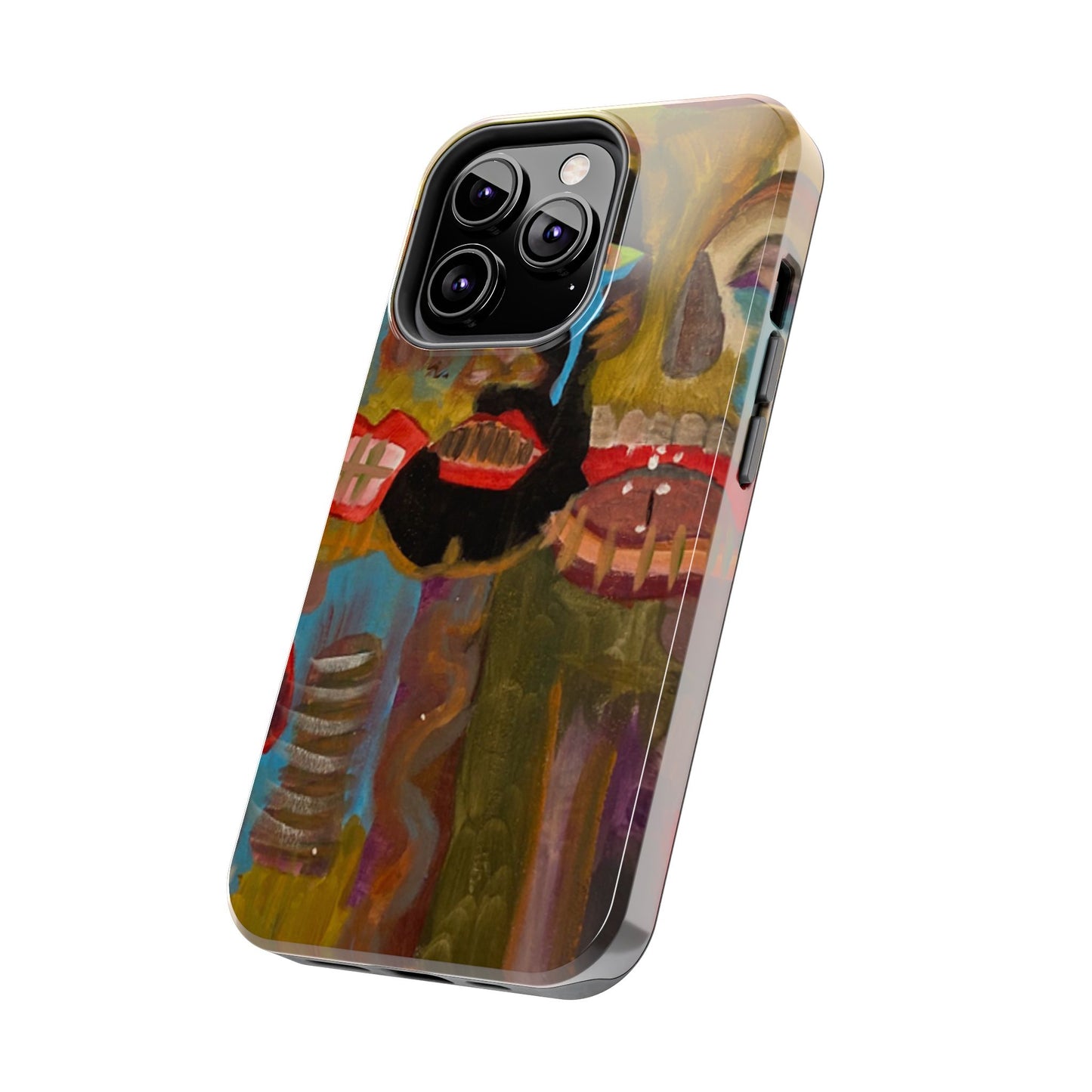 Abstract Expressionist 'Good, Bad, 'N Ugly' Tough Phone Case — Surreal Face Art