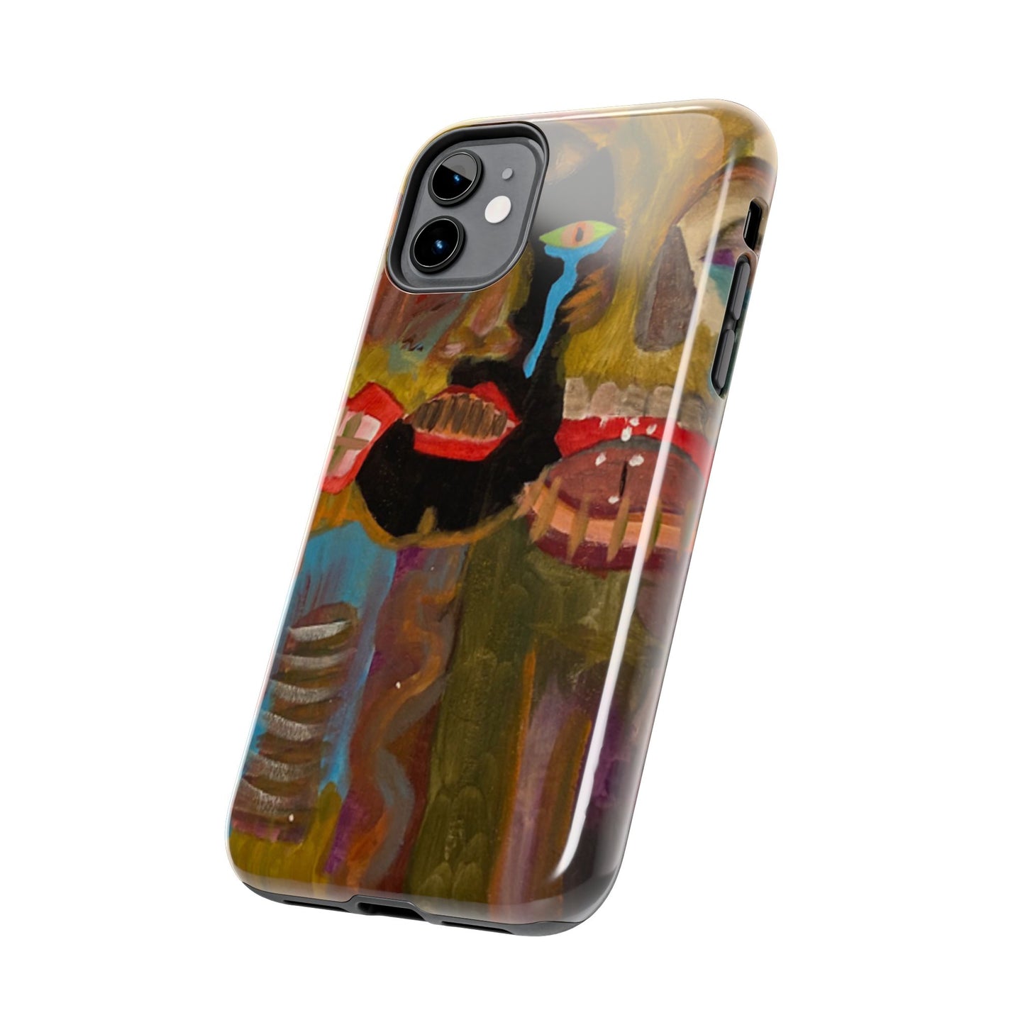 Abstract Expressionist 'Good, Bad, 'N Ugly' Tough Phone Case — Surreal Face Art
