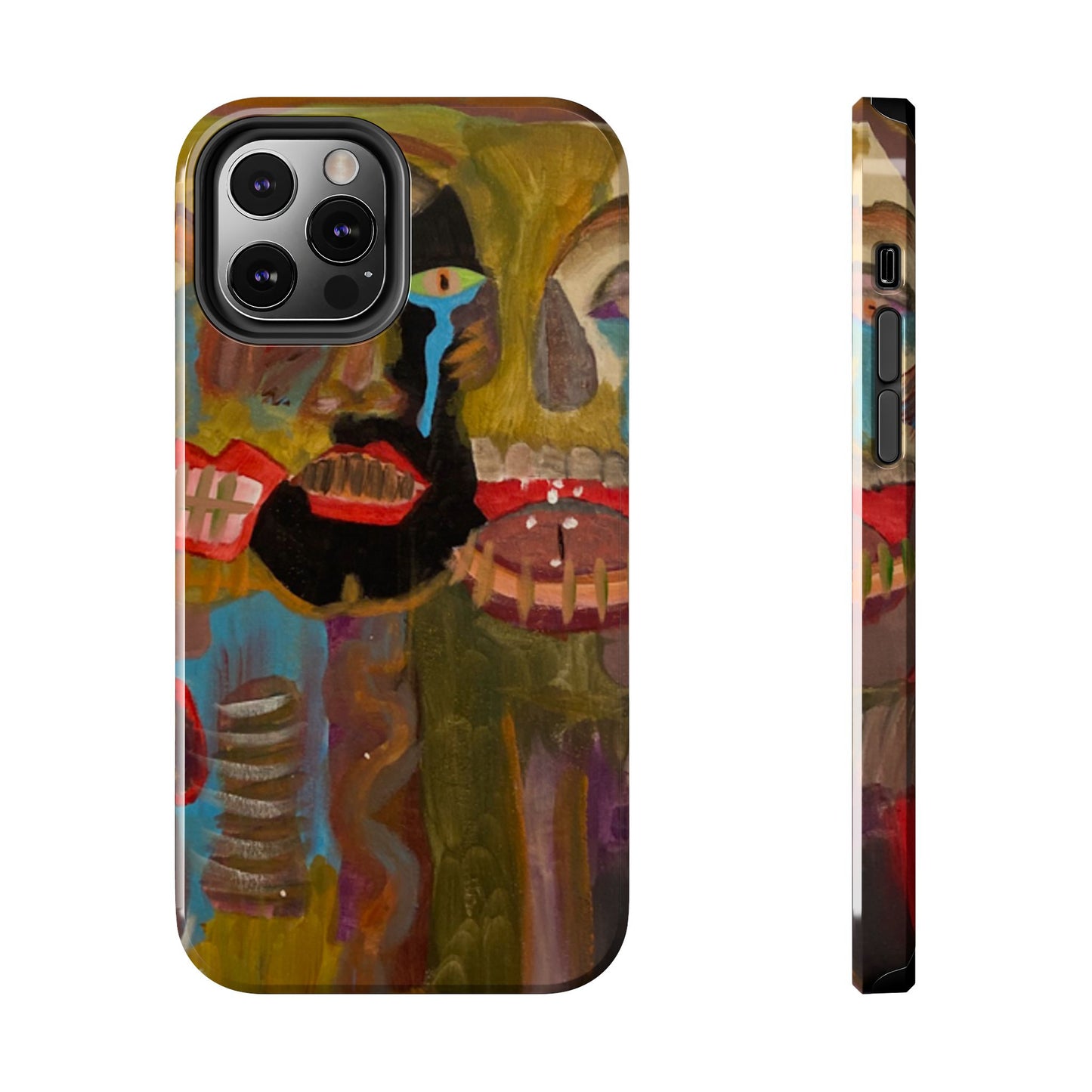 Abstract Expressionist 'Good, Bad, 'N Ugly' Tough Phone Case — Surreal Face Art