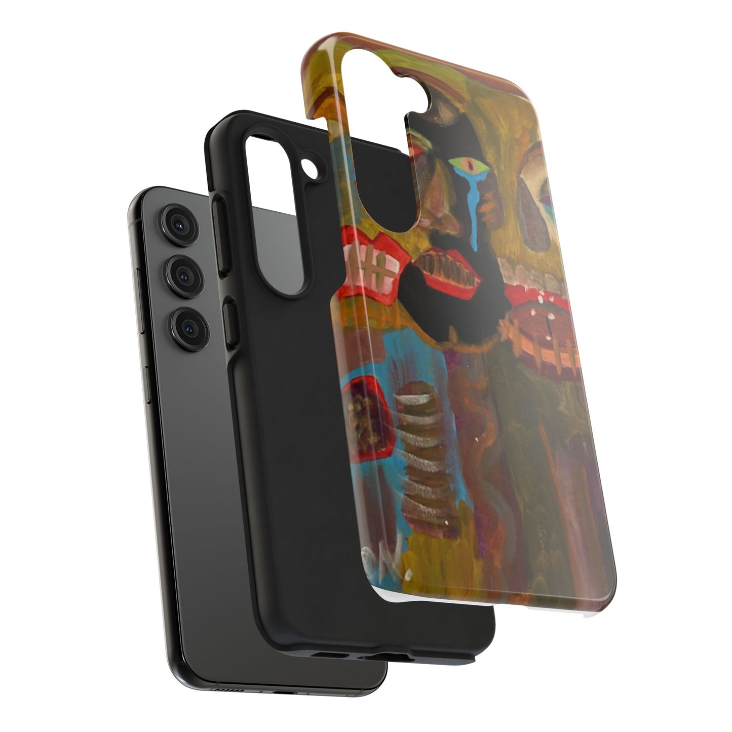 Abstract Expressionist 'Good, Bad, 'N Ugly' Tough Phone Case — Surreal Face Art