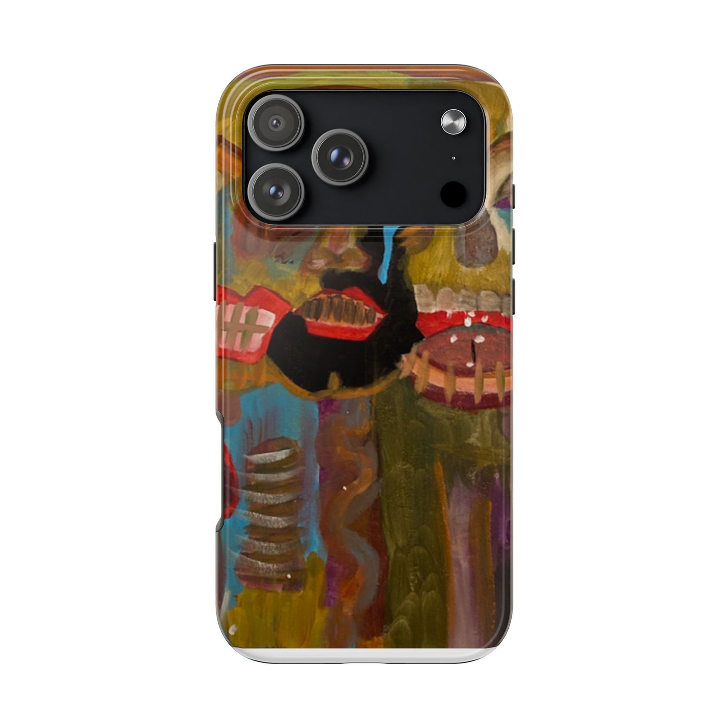 Abstract Expressionist 'Good, Bad, 'N Ugly' Tough Phone Case — Surreal Face Art