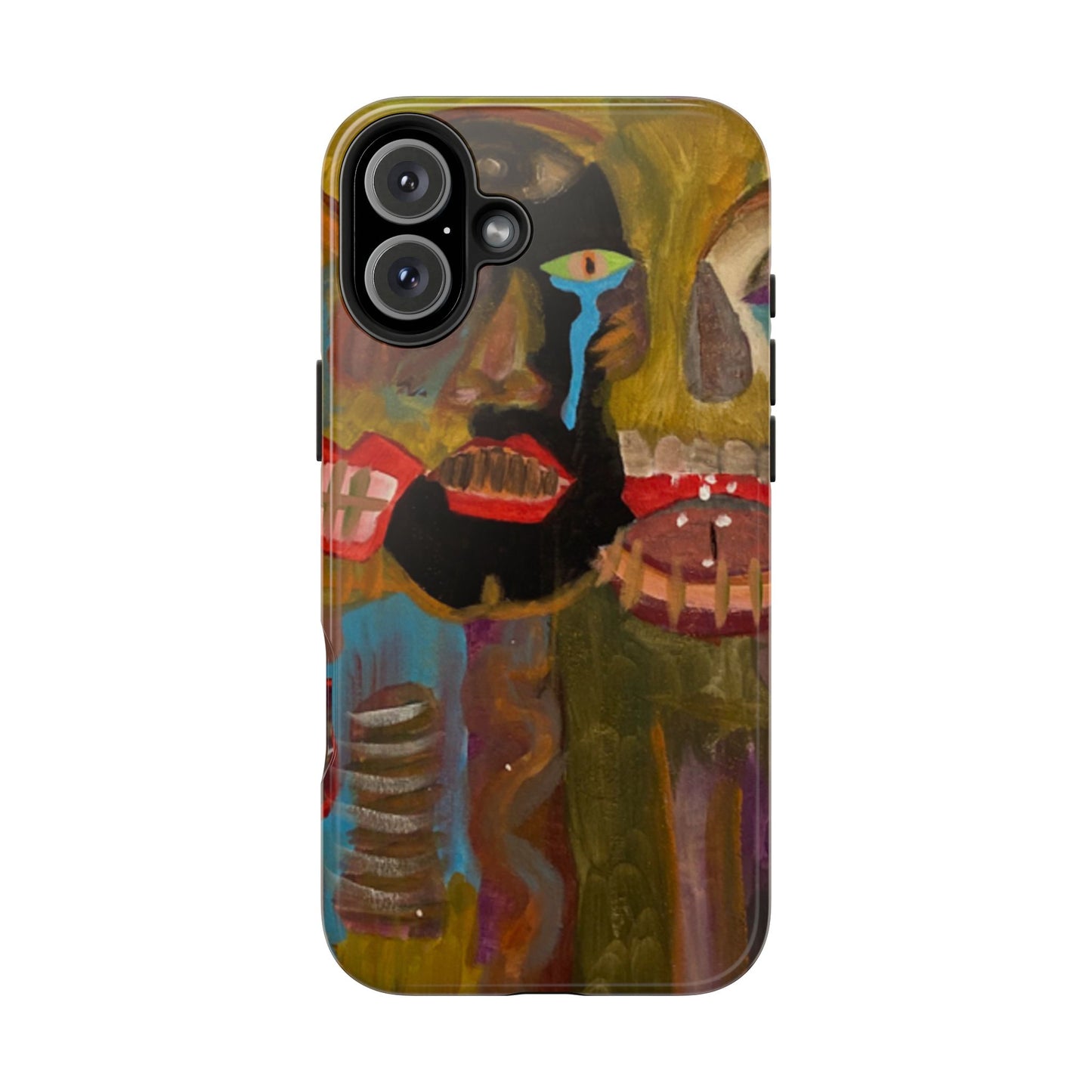 Abstract Expressionist 'Good, Bad, 'N Ugly' Tough Phone Case — Surreal Face Art