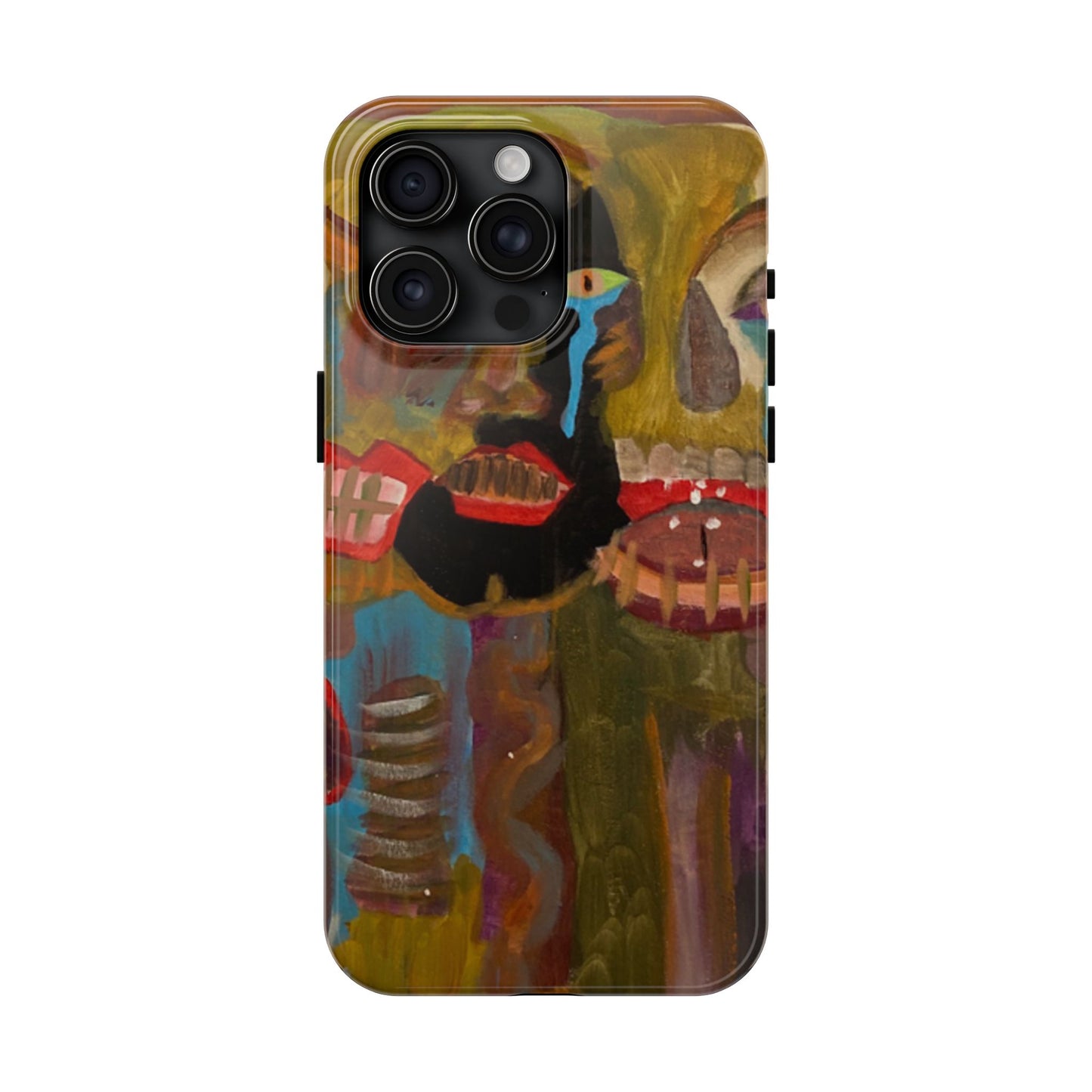 Abstract Expressionist 'Good, Bad, 'N Ugly' Tough Phone Case — Surreal Face Art