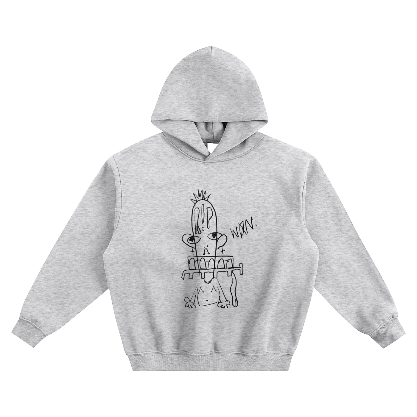 EGO DEATH Fleeced Boxy Hoodie