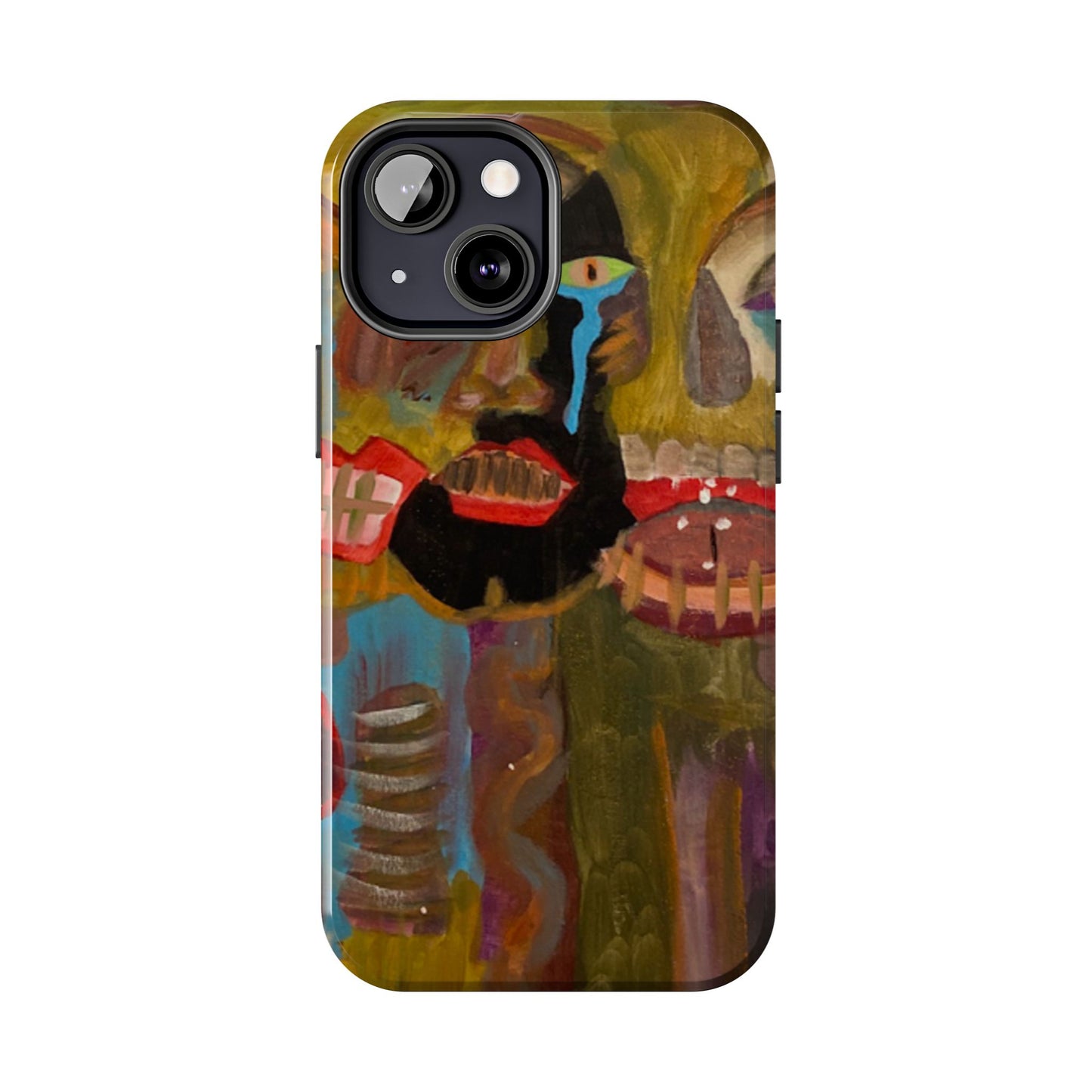Abstract Expressionist 'Good, Bad, 'N Ugly' Tough Phone Case — Surreal Face Art