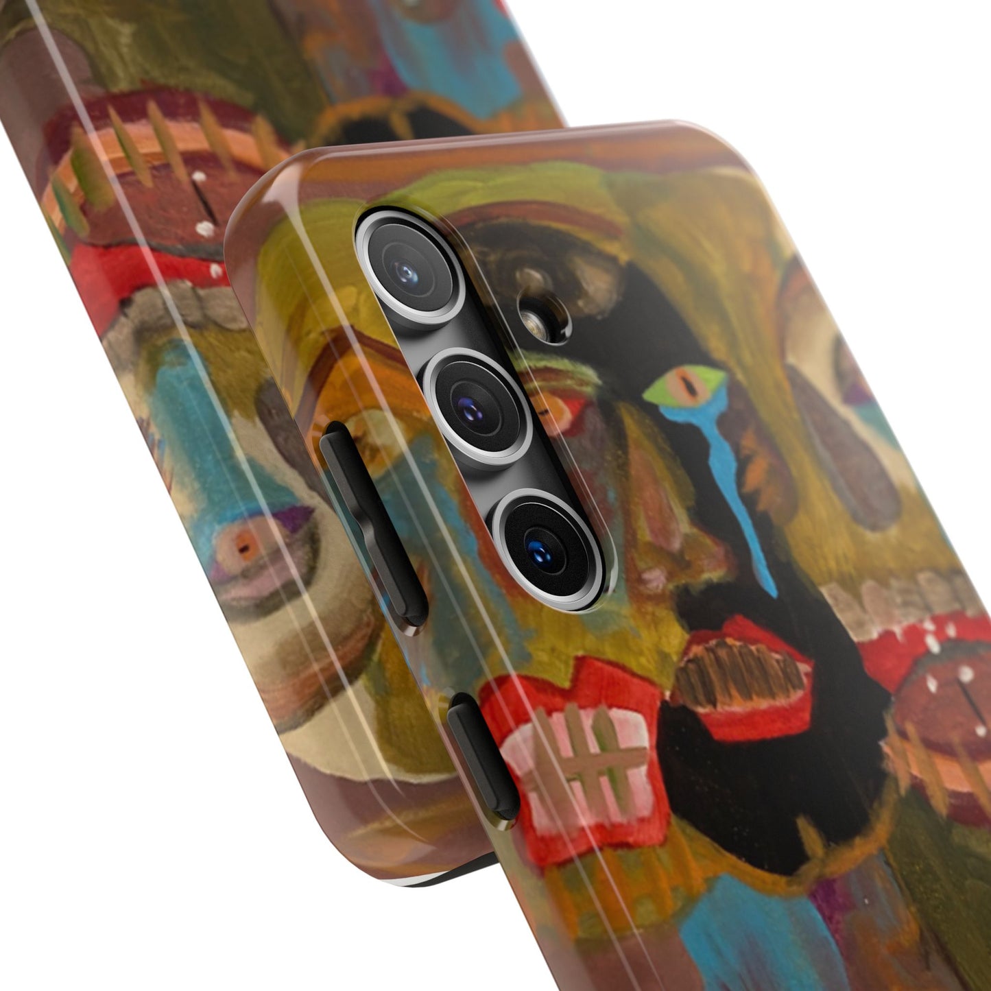 Abstract Expressionist 'Good, Bad, 'N Ugly' Tough Phone Case — Surreal Face Art