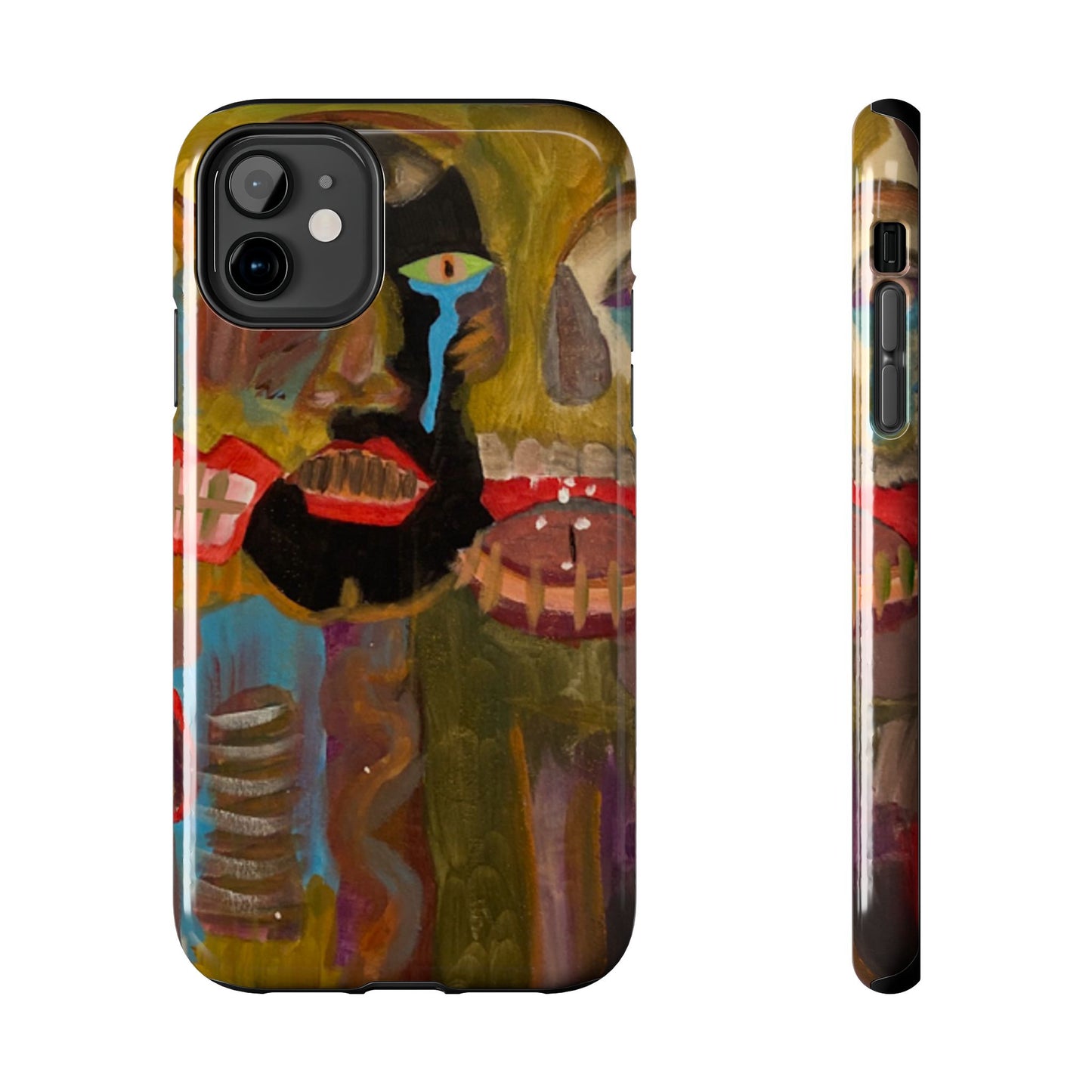 Abstract Expressionist 'Good, Bad, 'N Ugly' Tough Phone Case — Surreal Face Art