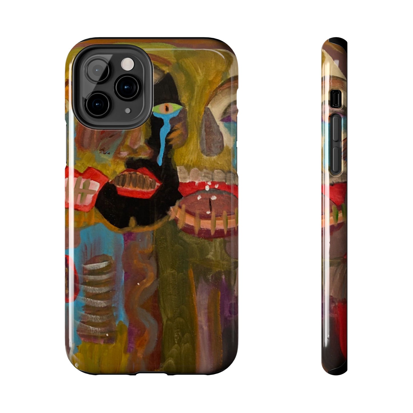 Abstract Expressionist 'Good, Bad, 'N Ugly' Tough Phone Case — Surreal Face Art