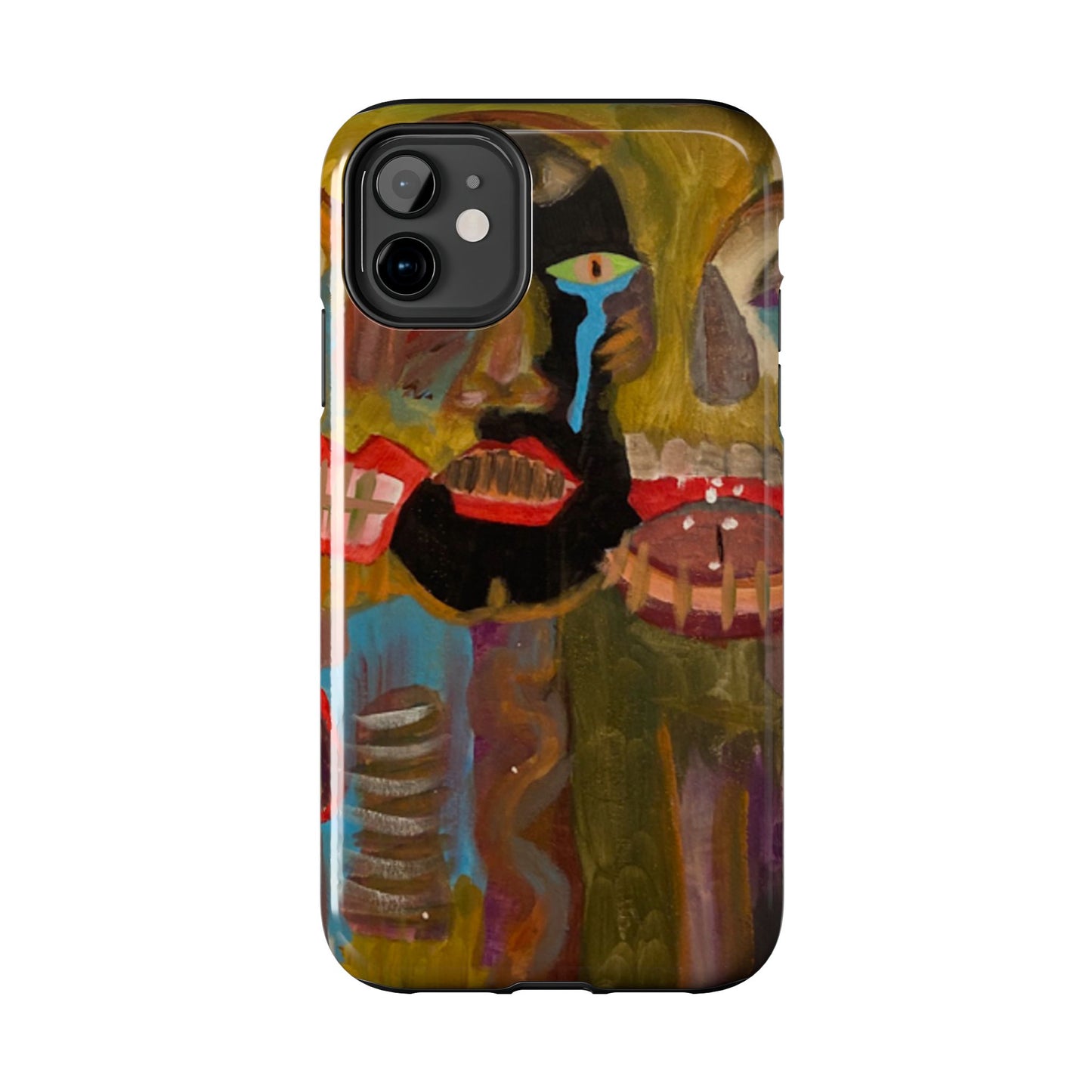 Abstract Expressionist 'Good, Bad, 'N Ugly' Tough Phone Case — Surreal Face Art