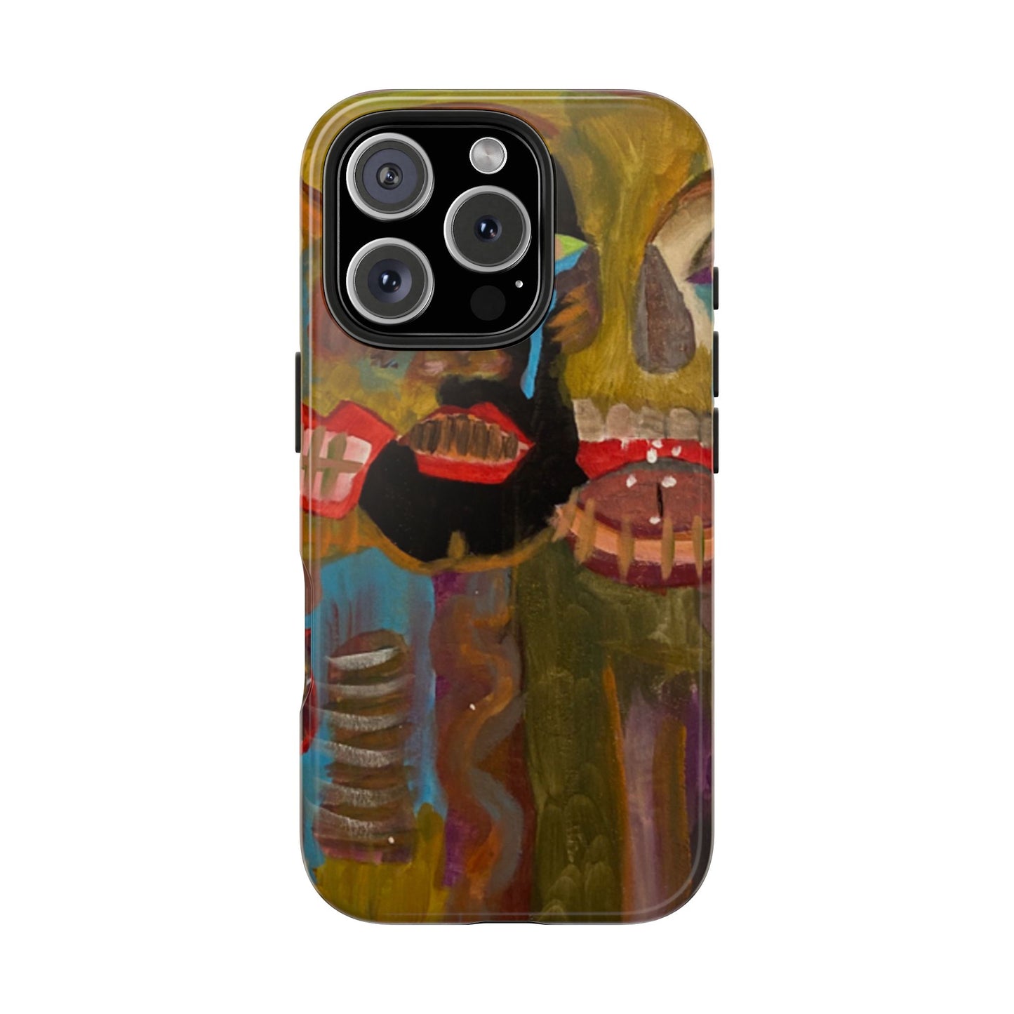 Abstract Expressionist 'Good, Bad, 'N Ugly' Tough Phone Case — Surreal Face Art