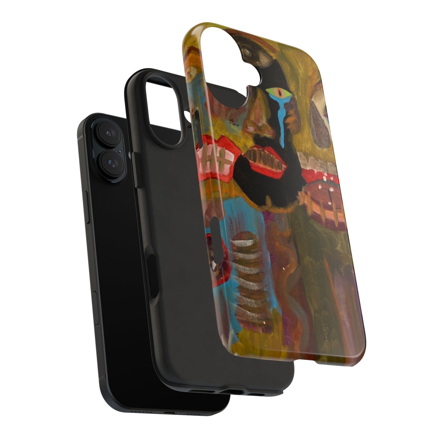 Abstract Expressionist 'Good, Bad, 'N Ugly' Tough Phone Case — Surreal Face Art