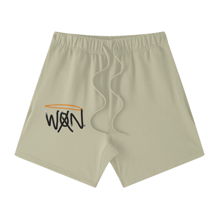 WaanArts. Streetwear Unisex Heavyweight Earth Tone Loose Fit FOG 100% Cotton Shorts