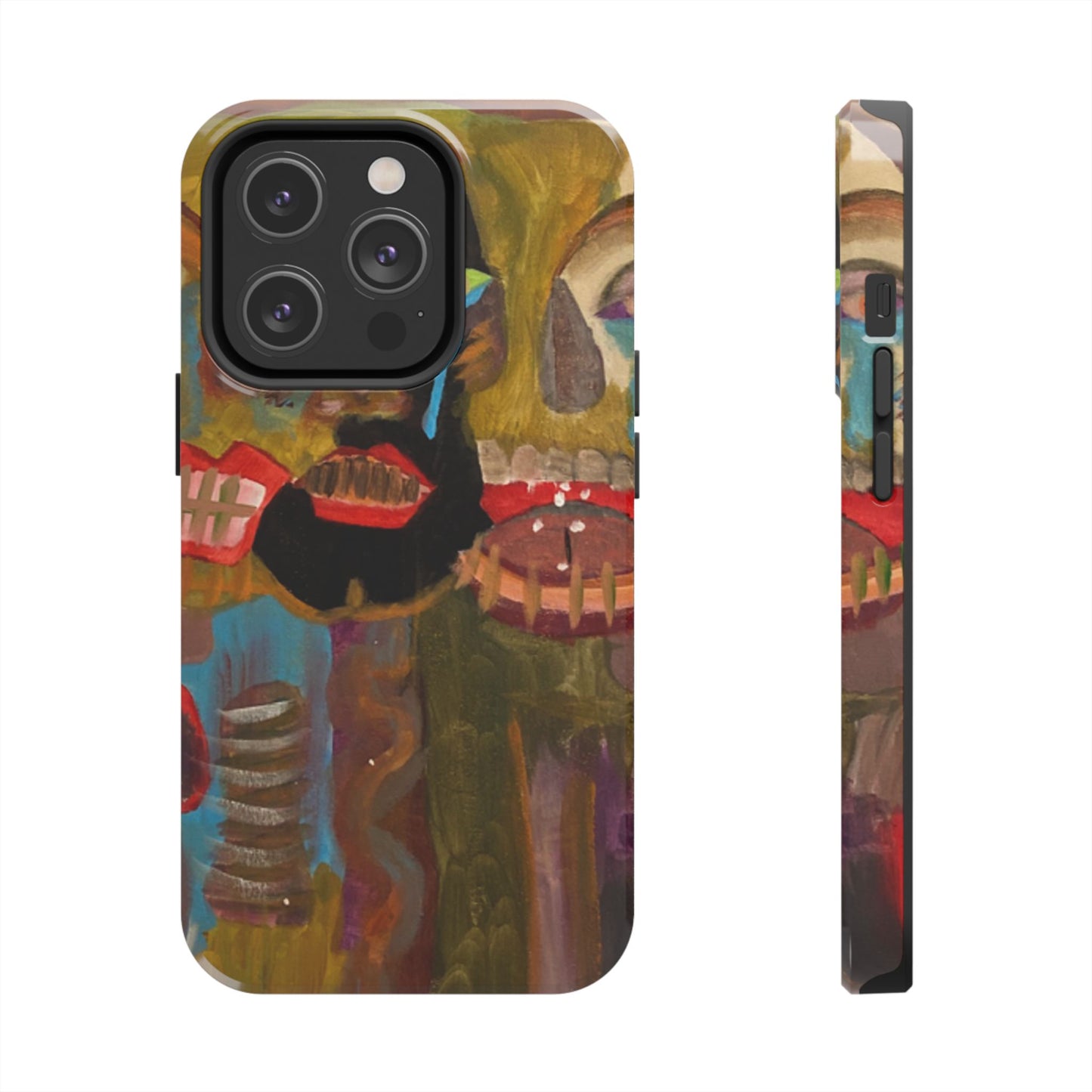 Abstract Expressionist 'Good, Bad, 'N Ugly' Tough Phone Case — Surreal Face Art