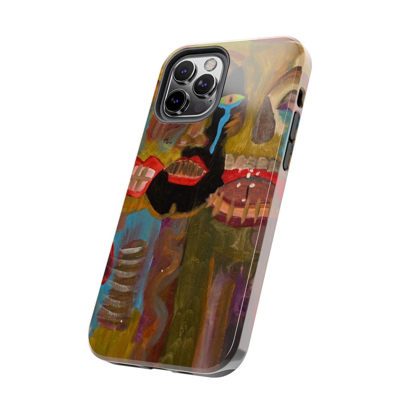 Abstract Expressionist 'Good, Bad, 'N Ugly' Tough Phone Case — Surreal Face Art