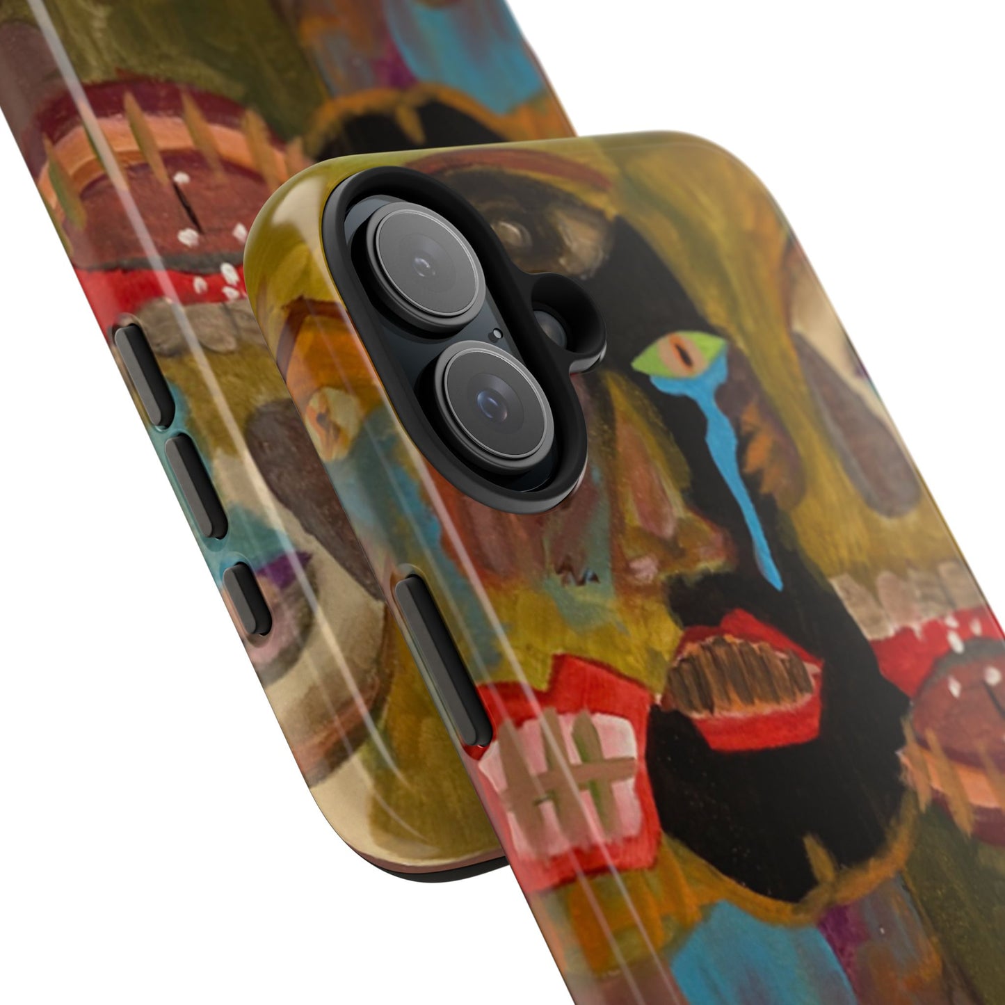 Abstract Expressionist 'Good, Bad, 'N Ugly' Tough Phone Case — Surreal Face Art