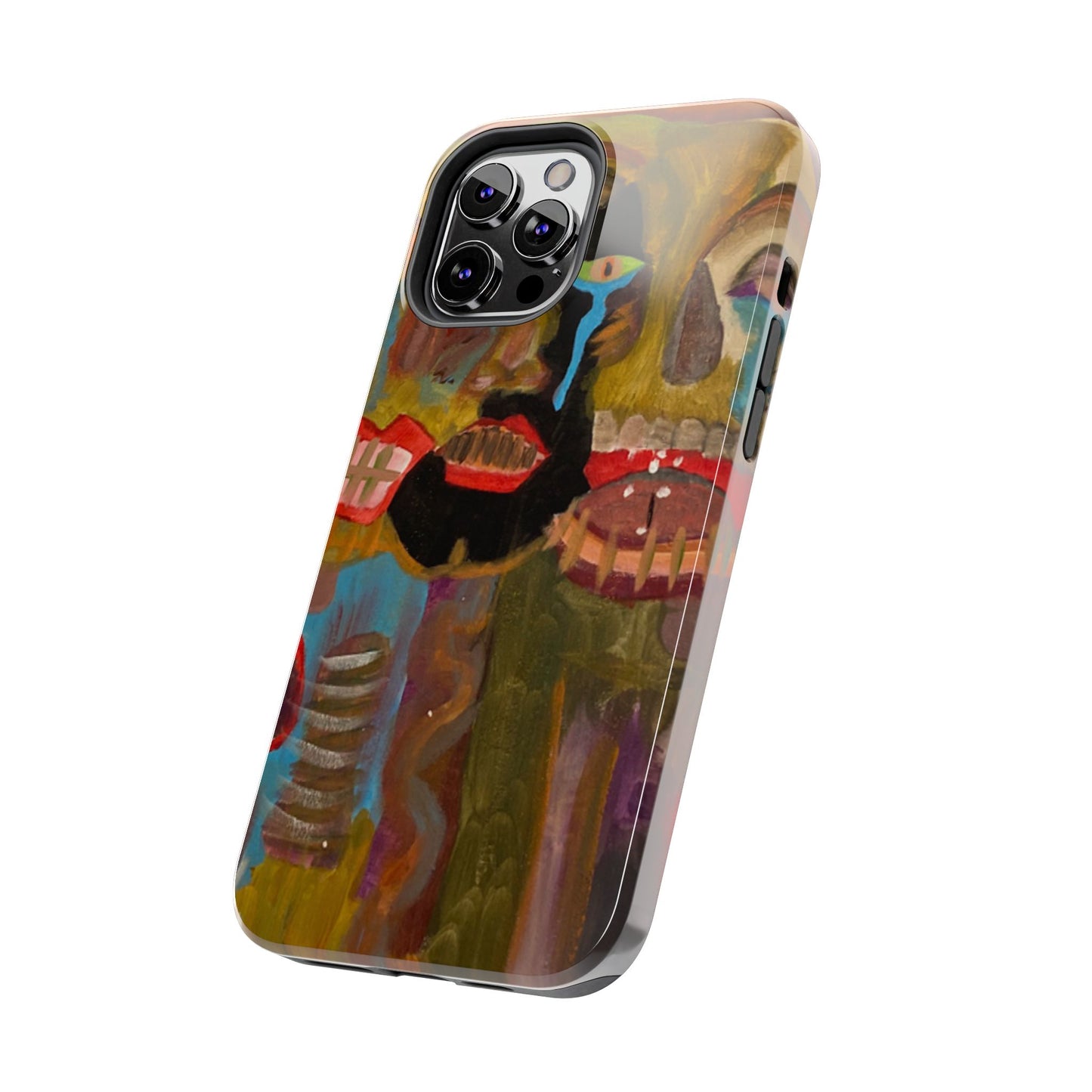 Abstract Expressionist 'Good, Bad, 'N Ugly' Tough Phone Case — Surreal Face Art