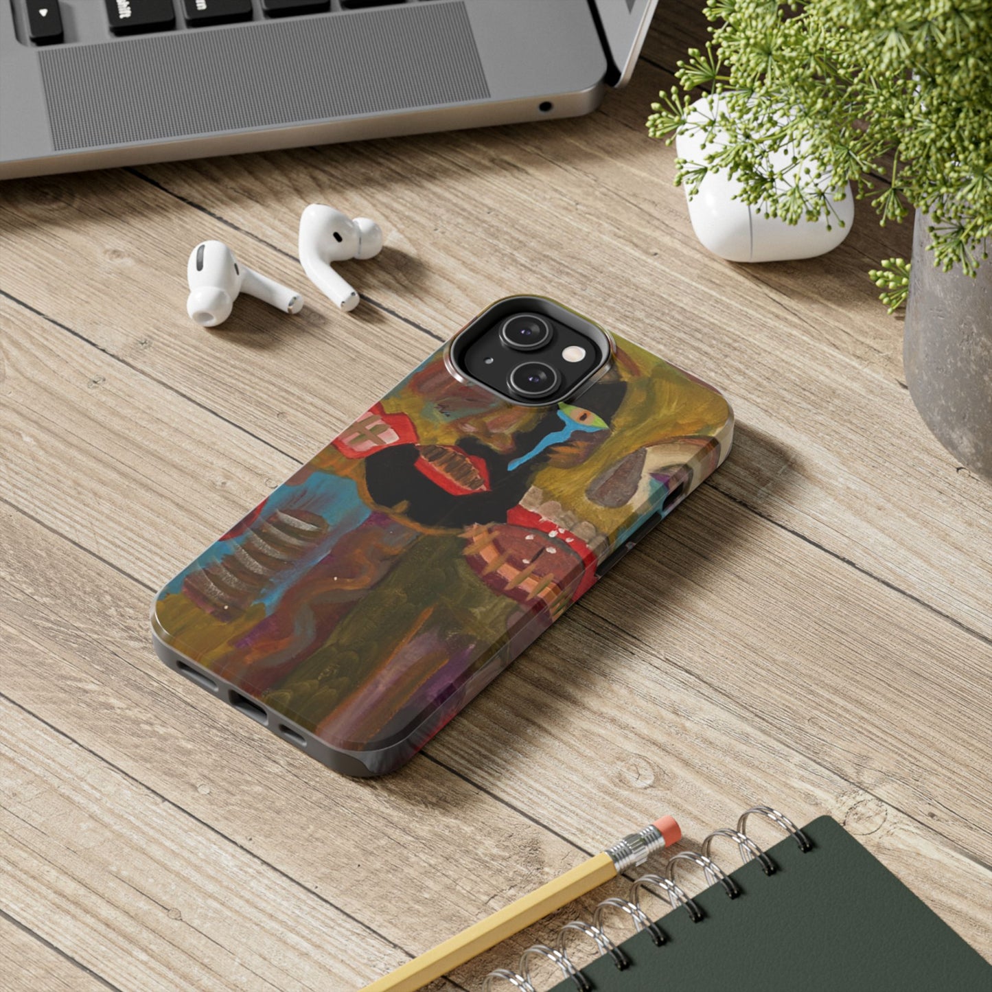 Abstract Expressionist 'Good, Bad, 'N Ugly' Tough Phone Case — Surreal Face Art