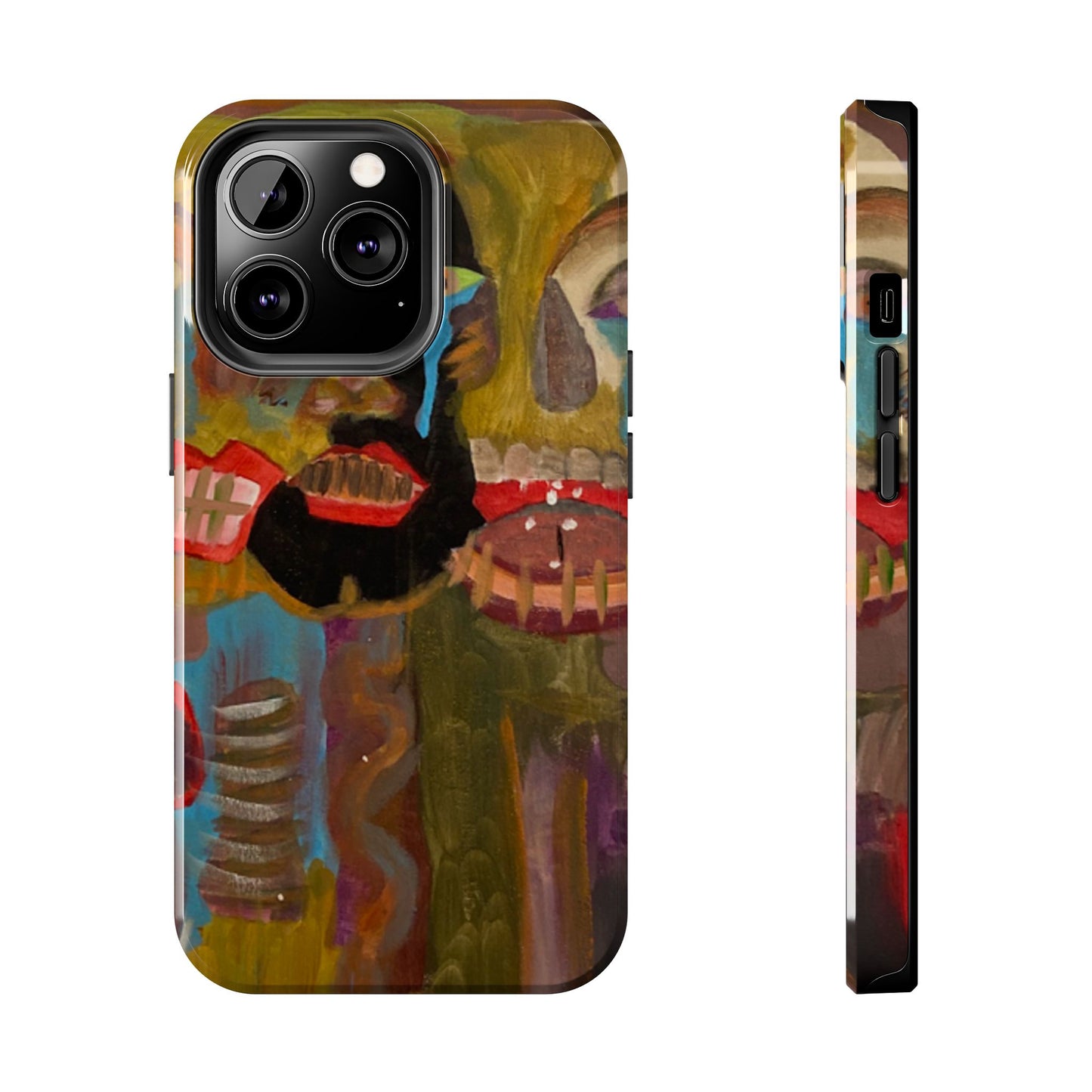 Abstract Expressionist 'Good, Bad, 'N Ugly' Tough Phone Case — Surreal Face Art