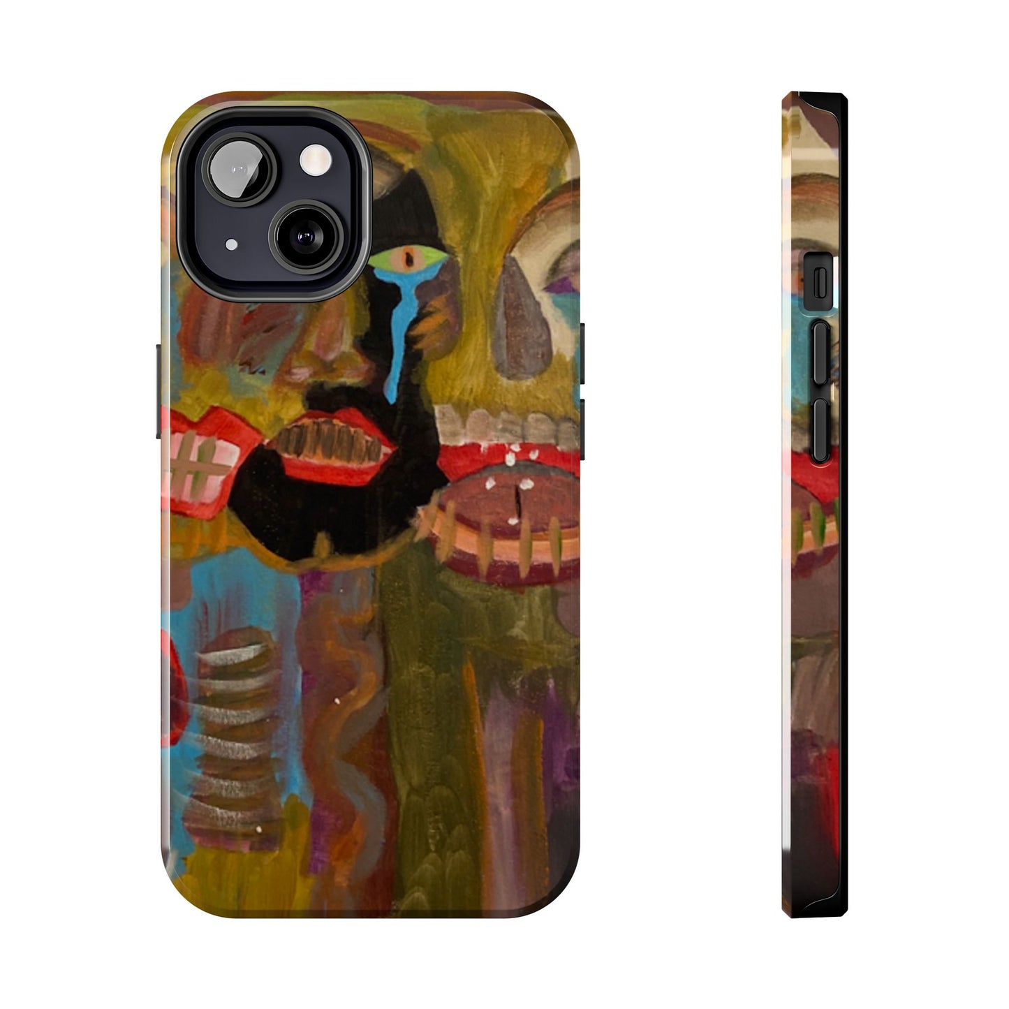Abstract Expressionist 'Good, Bad, 'N Ugly' Tough Phone Case — Surreal Face Art