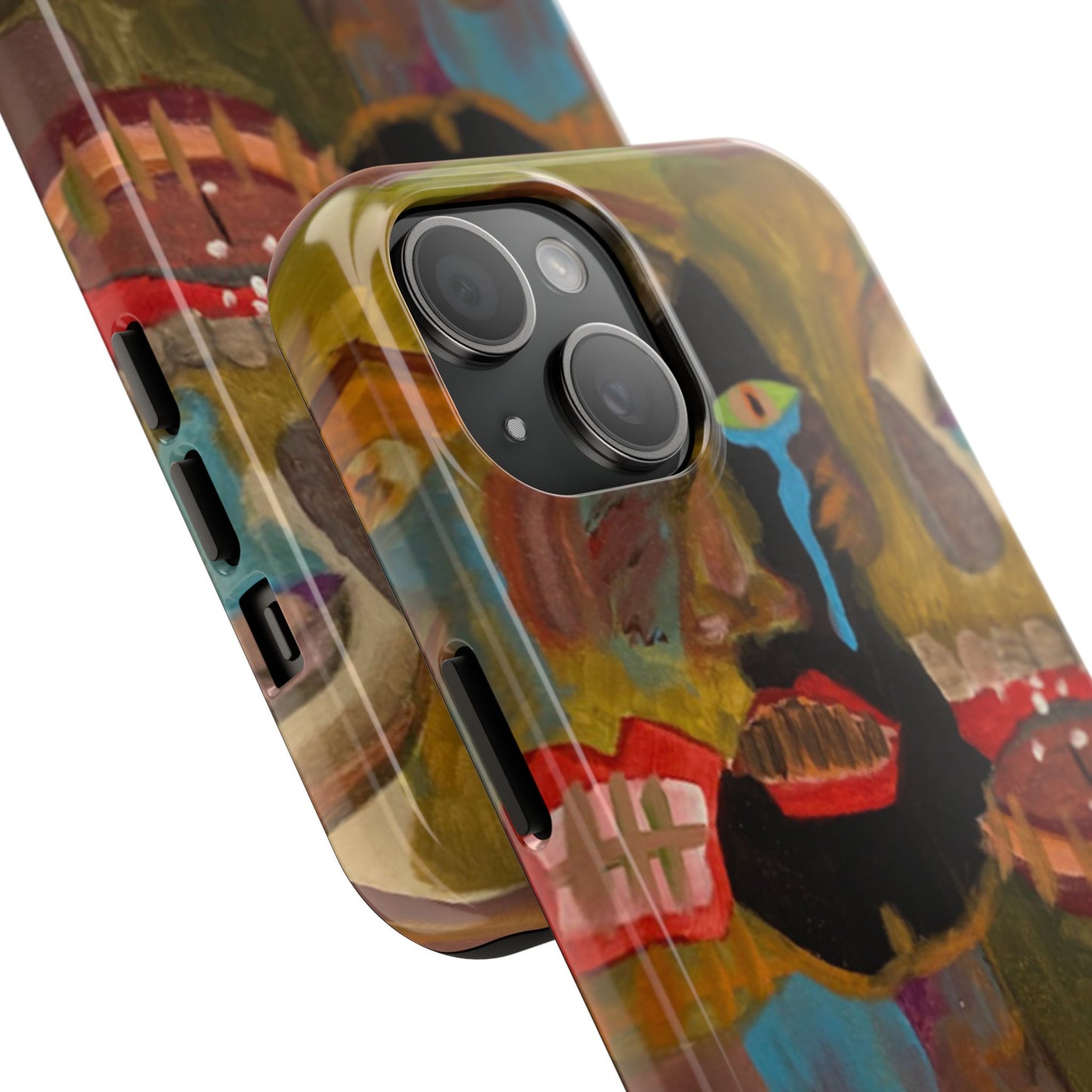 Abstract Expressionist 'Good, Bad, 'N Ugly' Tough Phone Case — Surreal Face Art