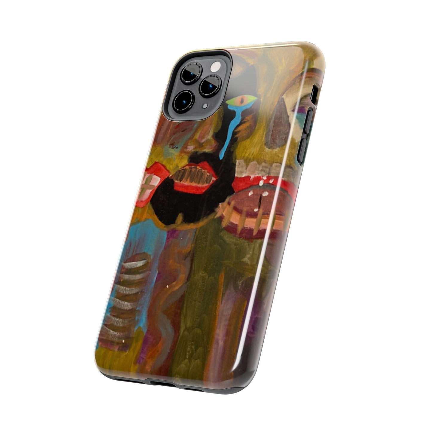 Abstract Expressionist 'Good, Bad, 'N Ugly' Tough Phone Case — Surreal Face Art