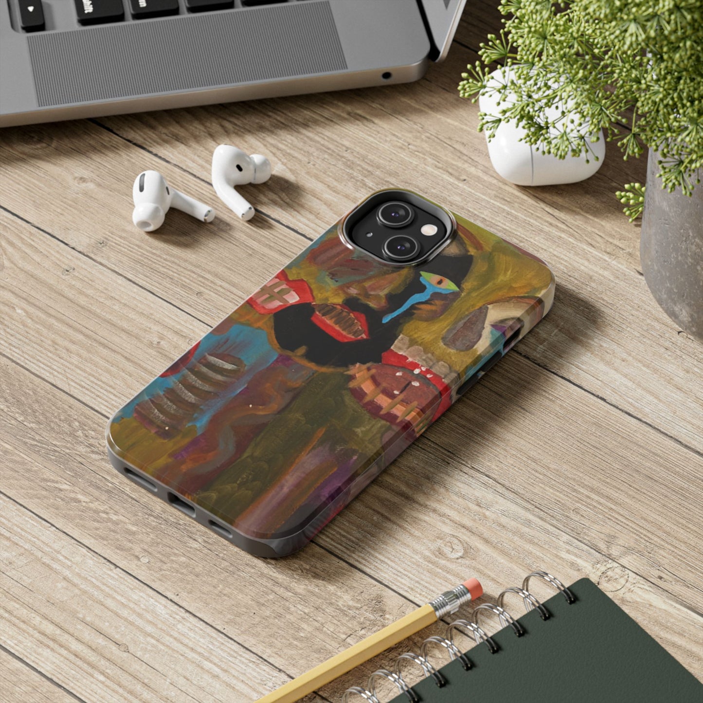 Abstract Expressionist 'Good, Bad, 'N Ugly' Tough Phone Case — Surreal Face Art