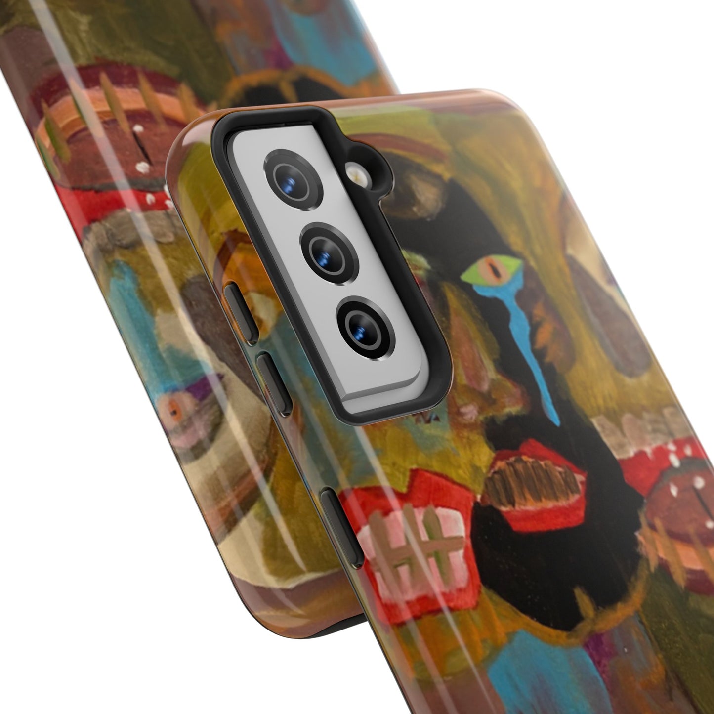 Abstract Expressionist 'Good, Bad, 'N Ugly' Tough Phone Case — Surreal Face Art