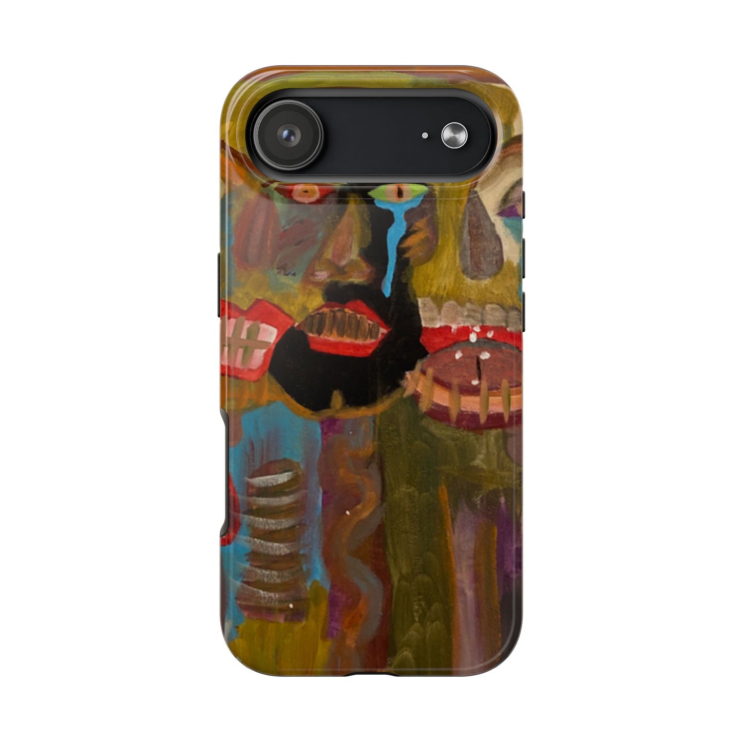 Abstract Expressionist 'Good, Bad, 'N Ugly' Tough Phone Case — Surreal Face Art