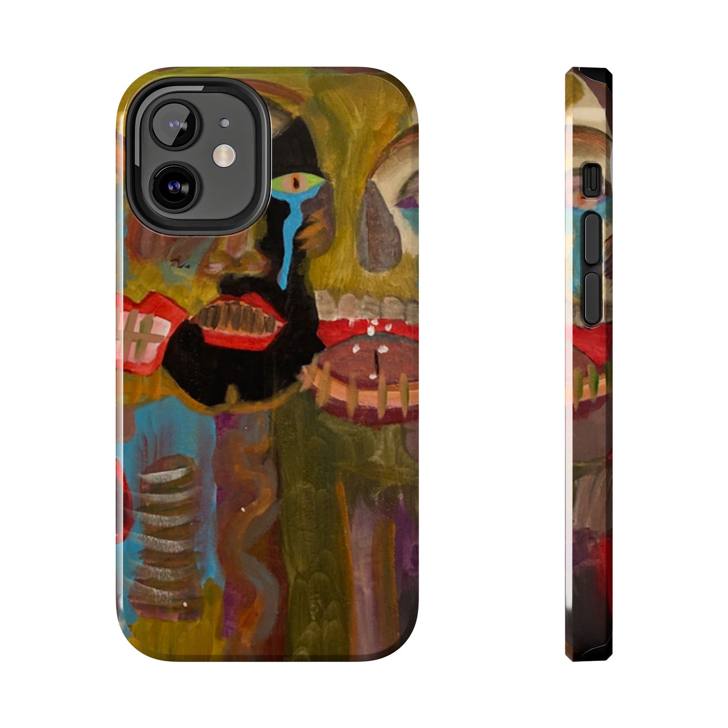 Abstract Expressionist 'Good, Bad, 'N Ugly' Tough Phone Case — Surreal Face Art