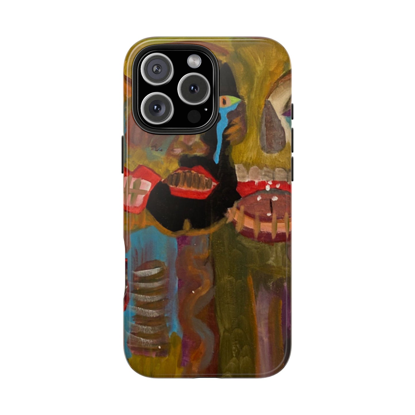 Abstract Expressionist 'Good, Bad, 'N Ugly' Tough Phone Case — Surreal Face Art