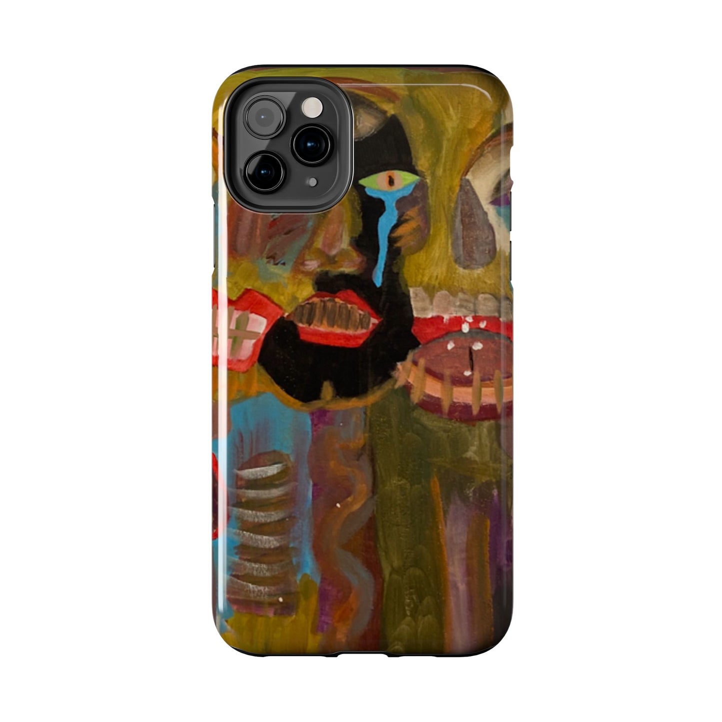 Abstract Expressionist 'Good, Bad, 'N Ugly' Tough Phone Case — Surreal Face Art