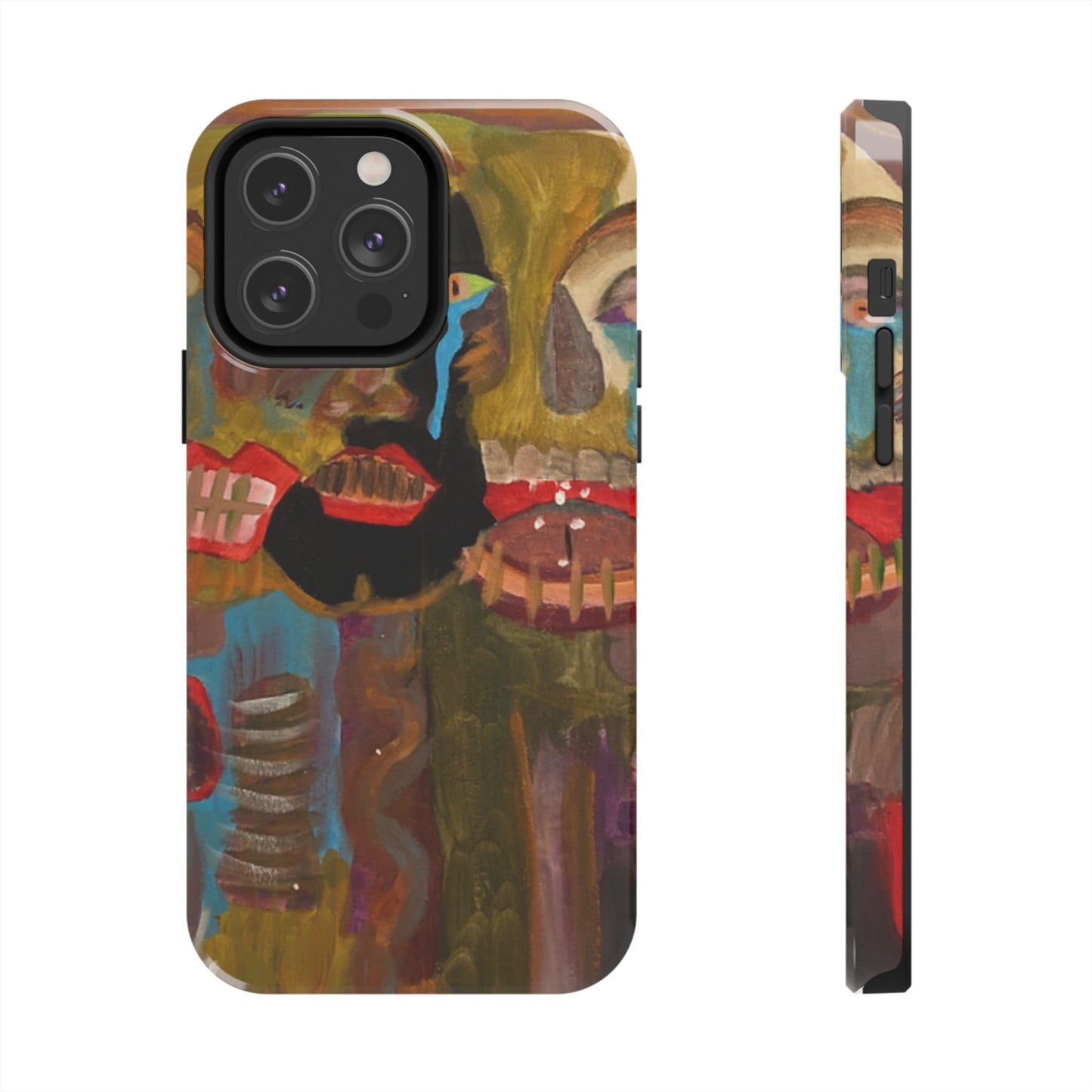 Abstract Expressionist 'Good, Bad, 'N Ugly' Tough Phone Case — Surreal Face Art