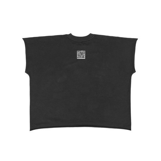 " BIPOLARISM " Raw Edge Boxy Non-Shrink T-Shirt