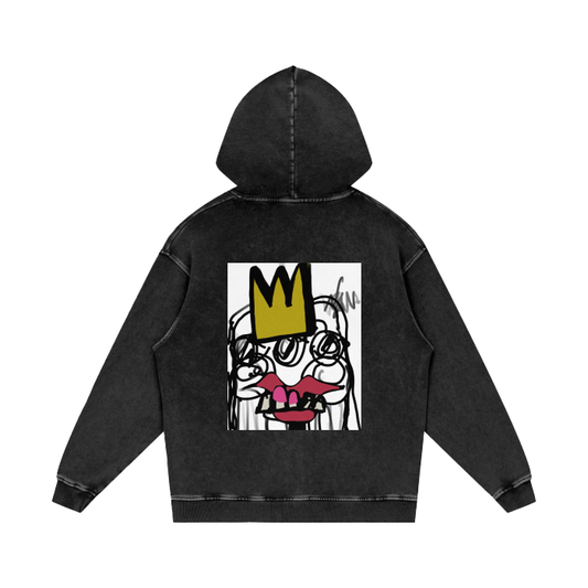 A HOT ASS MESS- Acid Wash Oversize Hoodie