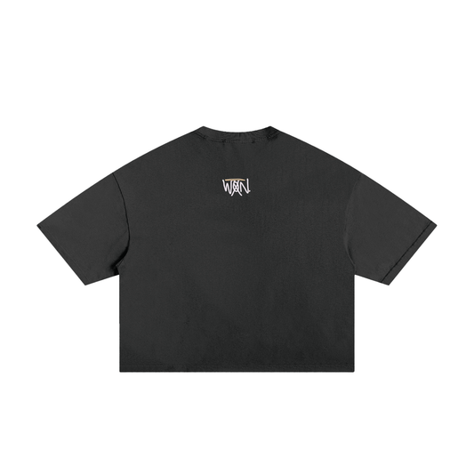 AREWETHEREYET? Classic Frayed Boxy Tee - 250 GSM