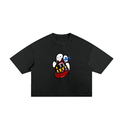 Very Merry Classic Frayed Boxy Tee – 250 GSM