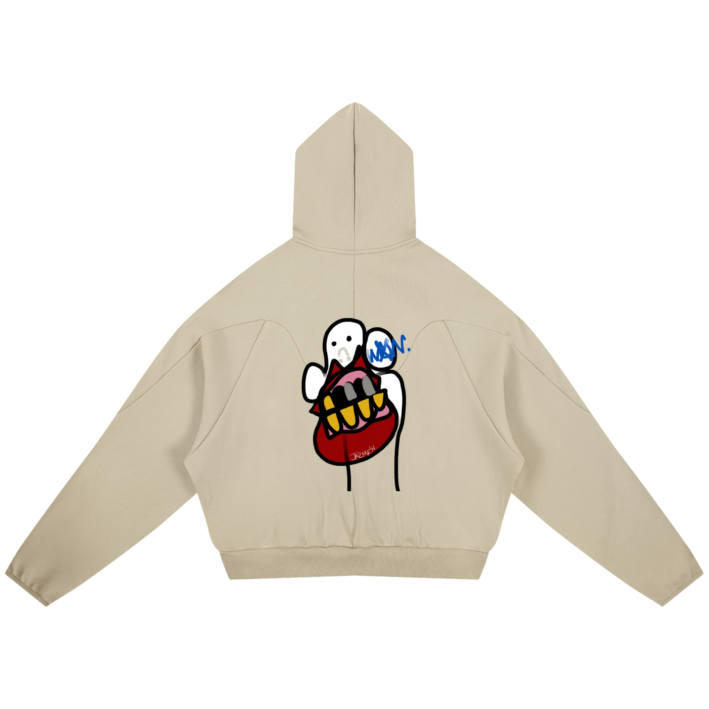 Curved Panel Raglan Hoodie