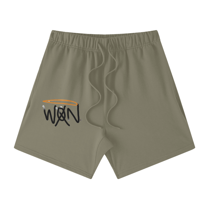 WaanArts. Streetwear Unisex Heavyweight Earth Tone Loose Fit FOG 100% Cotton Shorts